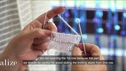 Tunus İşi hafif hırka yapımı- Making A Light Tunisian Work Vest with Alize Angora Gold