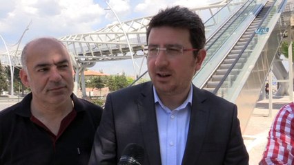 Uşak’ın modern ve teknolojik yeni üst geçitlerine boyalı hasar