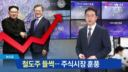 남북 정상 언급에 ‘철도주’ 들썩…주식시장 훈풍