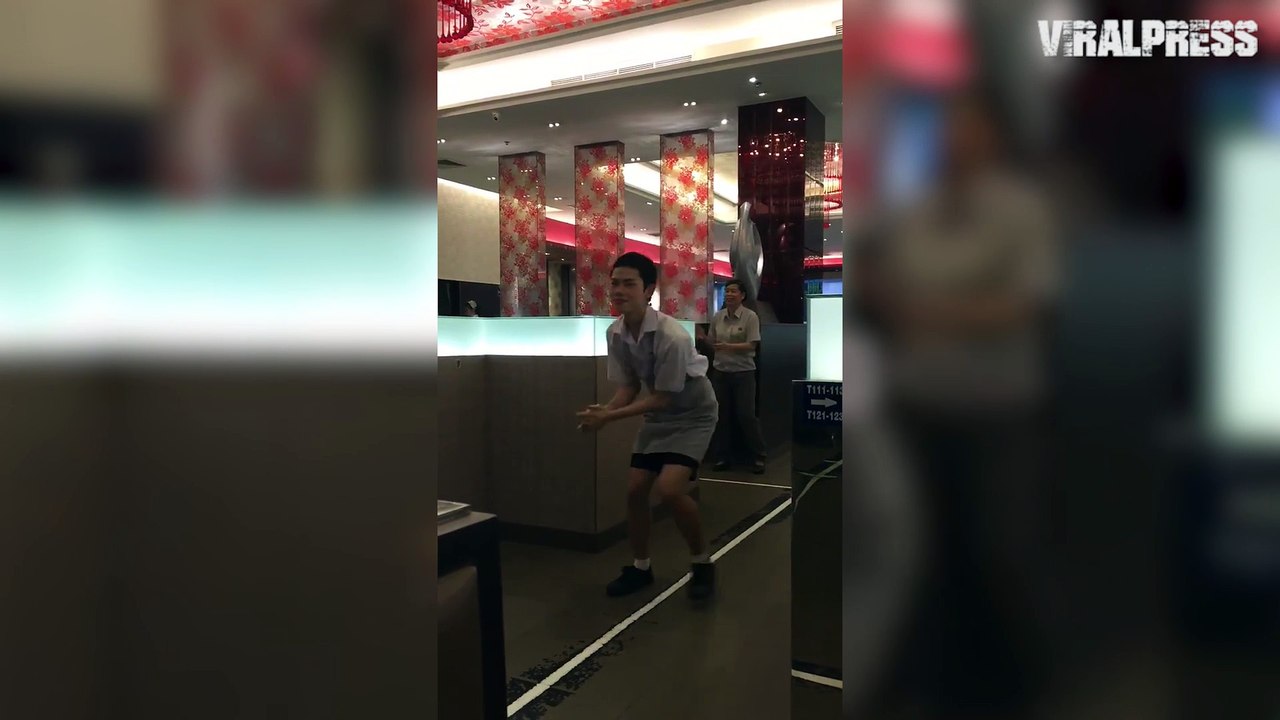 Waiter Loves His Job