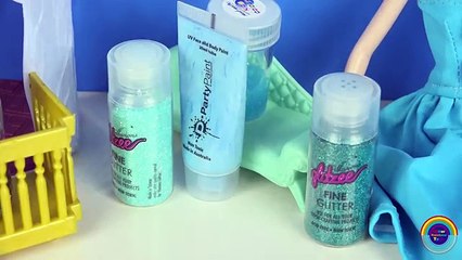 FROZEN ELSA NEON BRIGHT POLISH HIGHLIGHTER Nail Glitter Bottle Glow in the Dark Make DIY