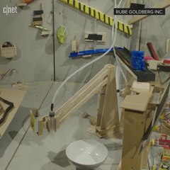 The most complicated way to pour a bowl of cereal, ever