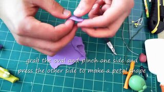 How to make mini clay rose