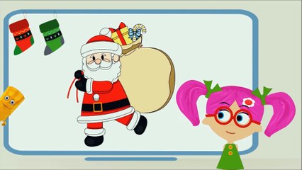 Santa Claus, Snowman - Christmas Coloring Pages Painting Videos for Kids Educational Cartoon