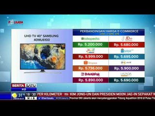 Perbandingan Harga e-Commerce: UHD TV 40" Samsung 40MU6100
