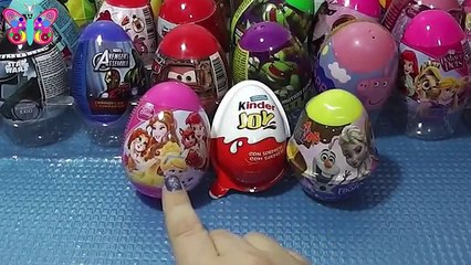 huevos sorpresa en español, huevo sorpresa de Frozen, de princesas de disney y huevo kinder joy