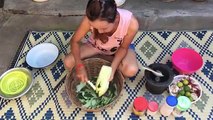 Amazing Cooking Styles - Beautiful Girl Make A Simple Cambodian Food Call Lmam With Papaya #45