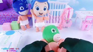 Bubble Guppy PJ Masks Baby Dolls Feeding Diaper Changing Mickey Mouse Pez Just Like Home Microwave