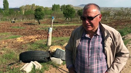 Saman balyası ve kamyon lastiği ile ceviz ağaçlarını kurtardı - KIRŞEHİR