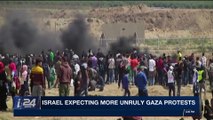 i24NEWS DESK | Israel expecting more unruly Gaza protests | Friday, April 27th 2018
