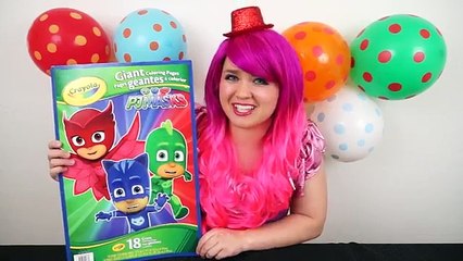 Coloring Gekko PJ Masks GIANT Coloring Book Page Crayola Crayons | KiMMi THE CLOWN