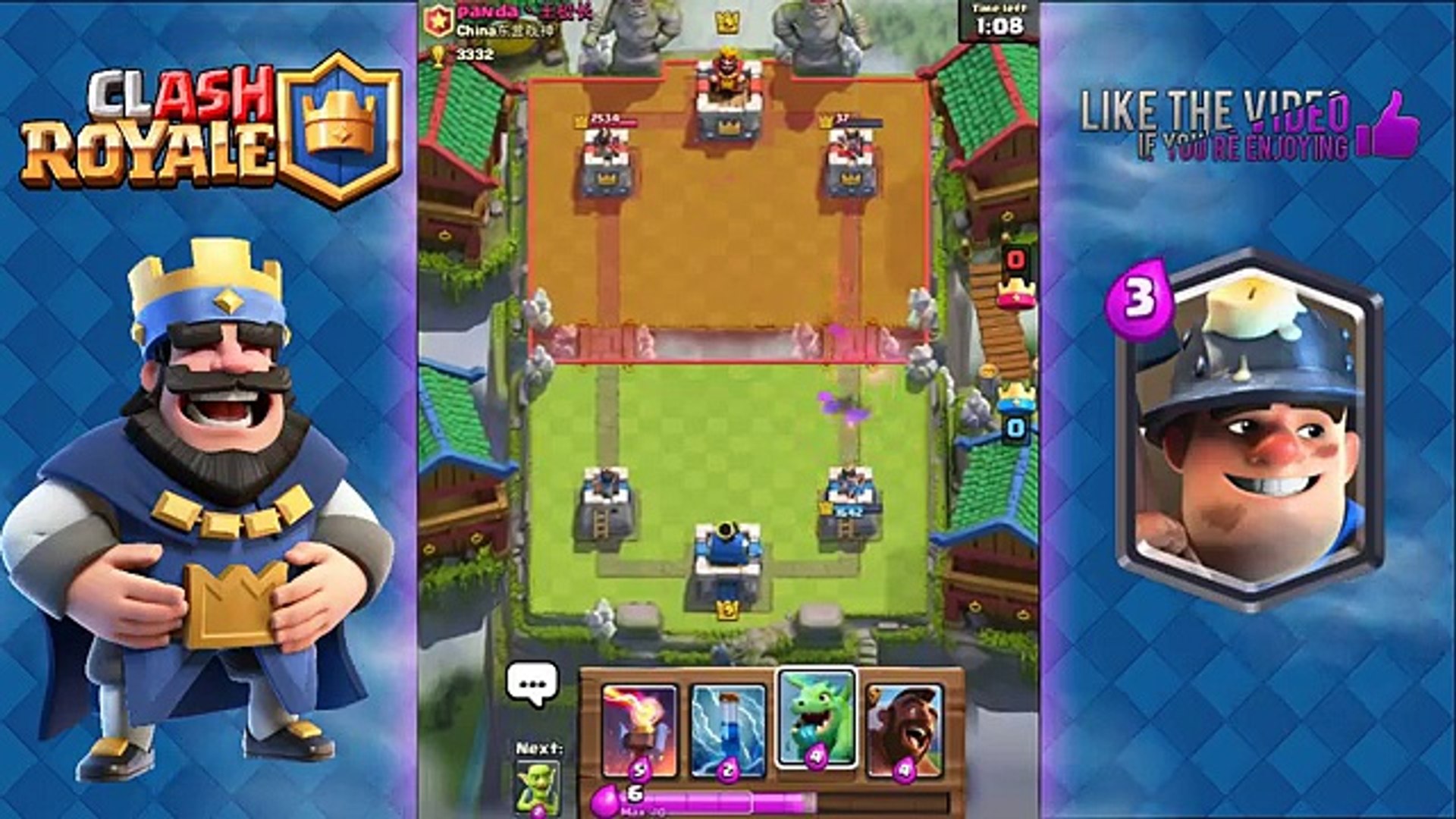 Clash Royale - Best Miner Deck and Attack Strategy for Arena 6, 7, 8 | Miner  + Hog Rider Cycle Deck - video Dailymotion