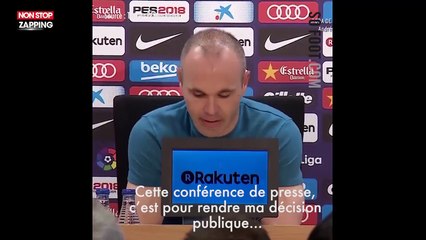 Andrés Iniesta, en larmes, annonce son départ du FC Barcelone (vidéo)