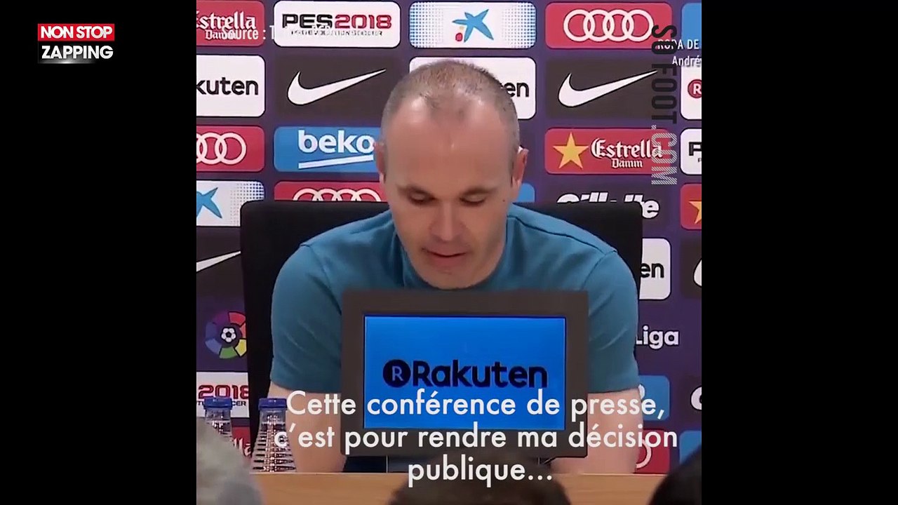 Andrés Iniesta, en larmes, annonce son départ du FC Barcelone (vidéo)