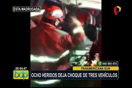 Ocho heridos deja triple choque en Punta Hermosa