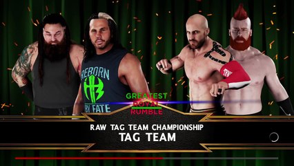 Video herunterladen: WWE 2K18 WWE Greatest Royal Rumble Raw Tag Title Bray Wyatt and Matt Hardy Vs Cesaro and Sheamus