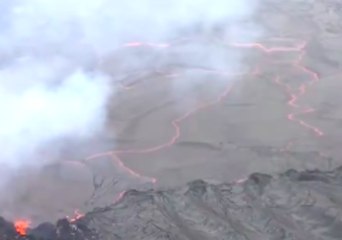 Download Video: Kilauea's Lava Lake Overflows Into Crater