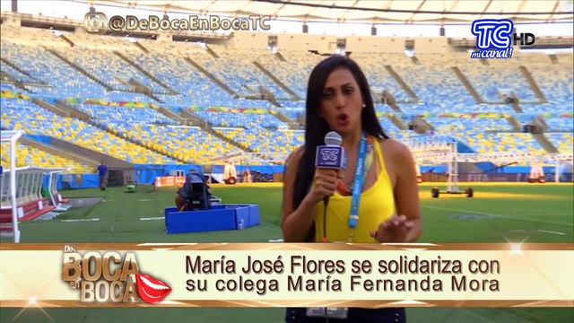 María José Flores se solidariza con su colega María Fernanda Mora