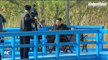 LIVE: DPRK top leader Kim Jong Un and South Korean President Moon Jae-in plant a pine tree together near the border in Panmunjom, which symbolizes peace and pro