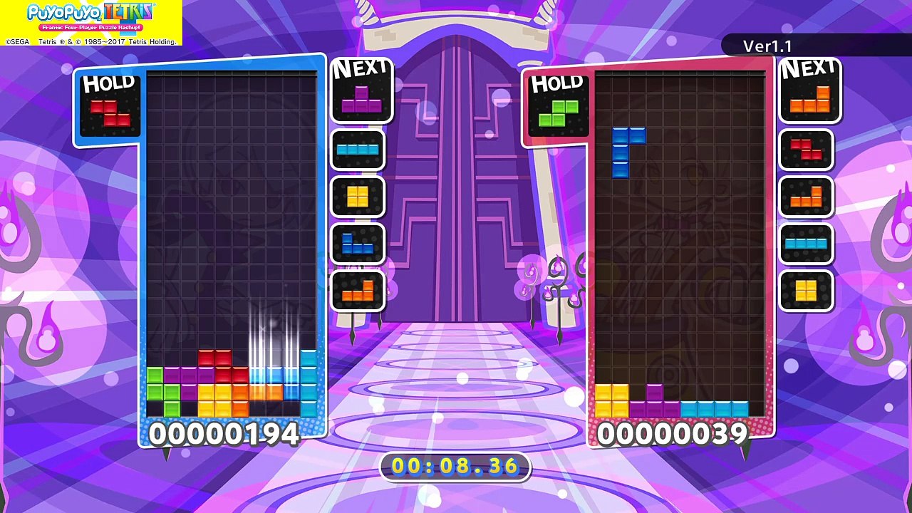 Puyo Puyo™ Tetris® T Spins and Perfect Clear