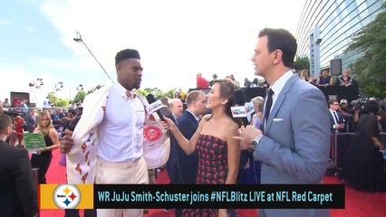 JuJu Smith-Schuster on the red carpet talks with NFL Blitz about his life outside of football