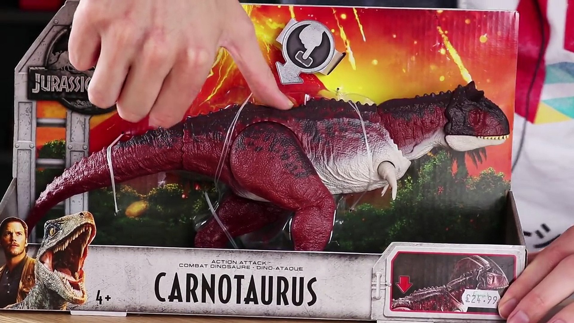 Mattel Jurassic World 91cm Giant Carnotaurus Toro Super Colossal Chomping Action Figure Dinosaur 6411