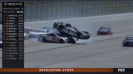 McMurray Flips 2018 Nascar Monster Energy Cup Talladega Practice