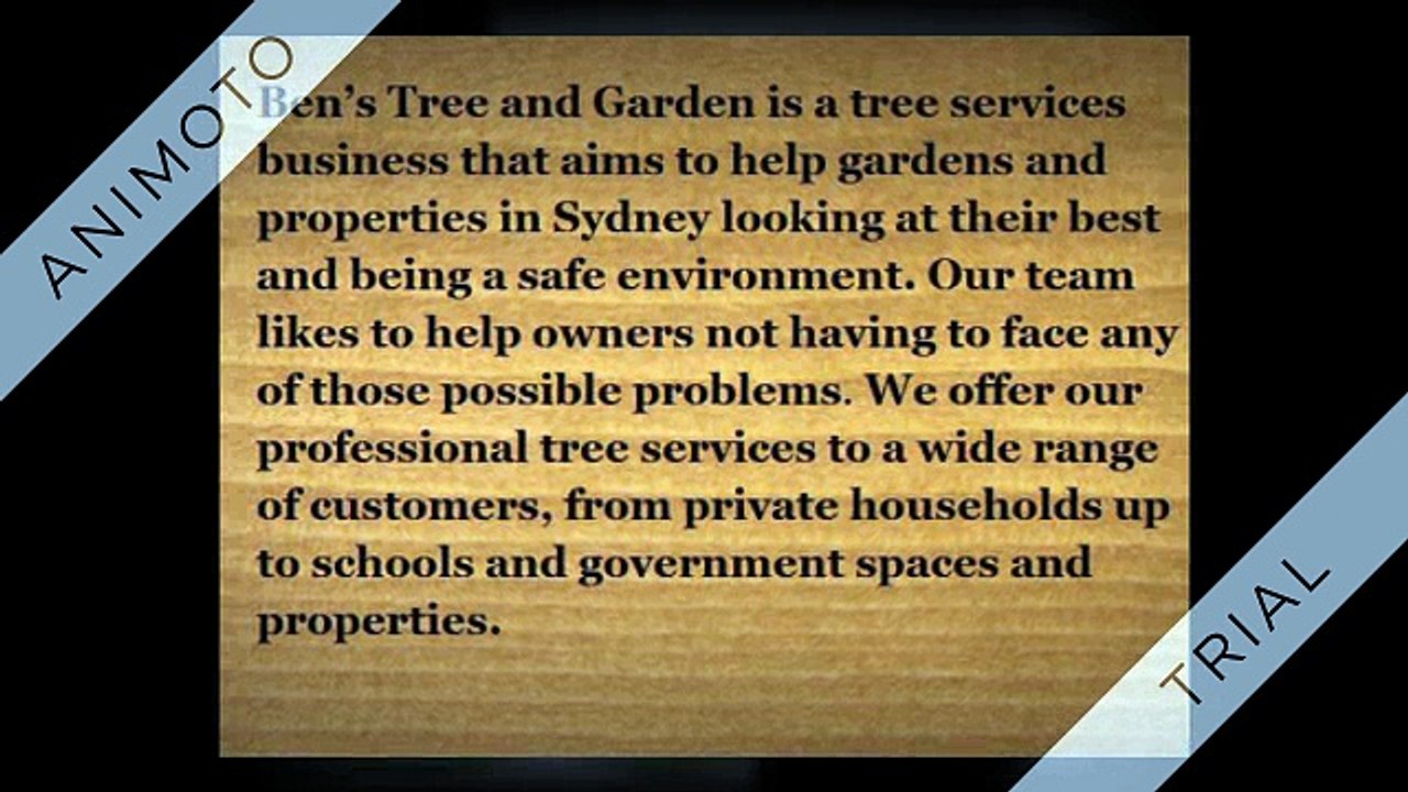 Ben's Tree and Garden Services