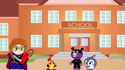 アンパンマンとバイキンマンは消防士です 消防車 子供のためのアニメーション❤アンパンマン映画❤dory Kids