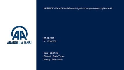 Safranbolu'da kanyona düşen kişi kurtarıldı - KARABÜK