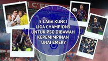 5 Pertandingan Kunci  Liga Champions Untuk PSG Dibawah Kepemimpinan Unai Emery