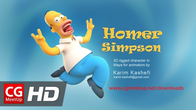 CGI Free Animation Rig Homer Simpson Maya Rig by Karim Kashefi | CGMeetup