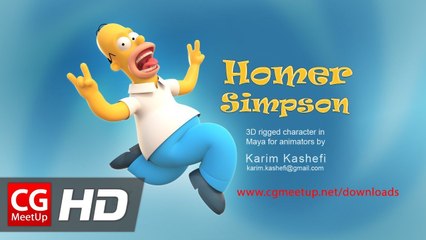 CGI Free Animation Rig "Homer Simpson Maya Rig" by Karim Kashefi | CGMeetup