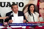 Congresistas critican fallo del TC a favor de Humala y Heredia