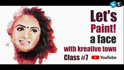 let's paint a face with water color