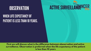 Prostate cancer observation vs active surveillance surgery - Radiotherapy