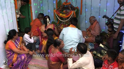 Bathini Goud family gathers for holy rituals before the making of fish medicine
