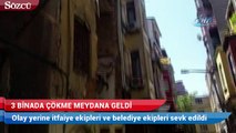 Beyoğlu'nda 3 metruk binada çökme meydana geldi
