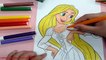 arts for kids : How to color tangled , disney colouring pages , coloring for kids , speed coloring