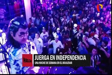 Así se viven las noches de juerga en el boulevard de Independencia