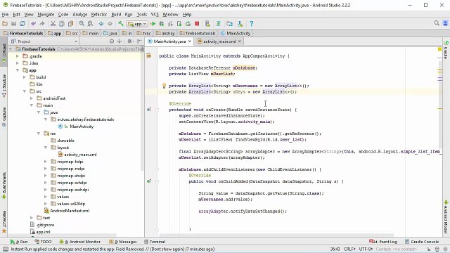 On Child Changed - Android Firebase Tutorial - Full Backend Course (Part - 14)