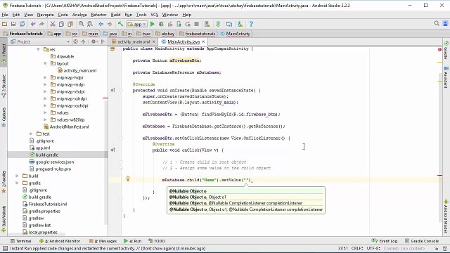 Storing Data Exercise Solution - Android Firebase Tutorial - Full Backend Course (Part - 8)