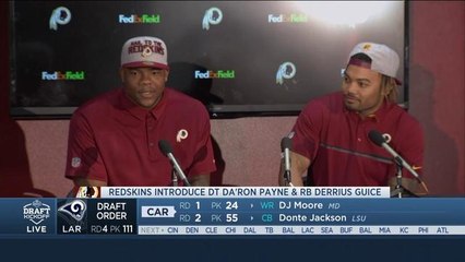 Da'Ron Payne and Darius Guice are excited to join the Redskins brotherhood