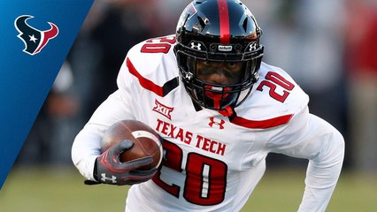 Andre Johnson announces the Texans select Keke Coutee No. 103 in the 2018 NFL Draft