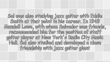 Mainstream Jazz Guitar - Sal Salvador Was One Of The Greats!