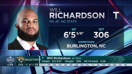 Jaguars select Will Richardson No. 129 from London