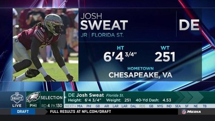 Eagles select Josh Sweat No. 130 in the 2018 NFL Draft