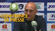Conférence de presse Havre AC - AC Ajaccio (2-0) : Oswald TANCHOT (HAC) - Olivier PANTALONI (ACA) - 2017/2018