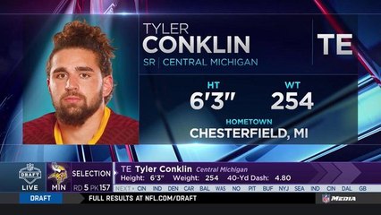 Vikings select Tyler Conklin No. 157 in the 2018 NFL Draft