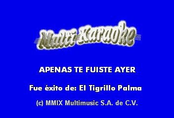 Descargar video: El Tigrillo Palma - Apenas Te Fuiste Ayer (Karaoke)